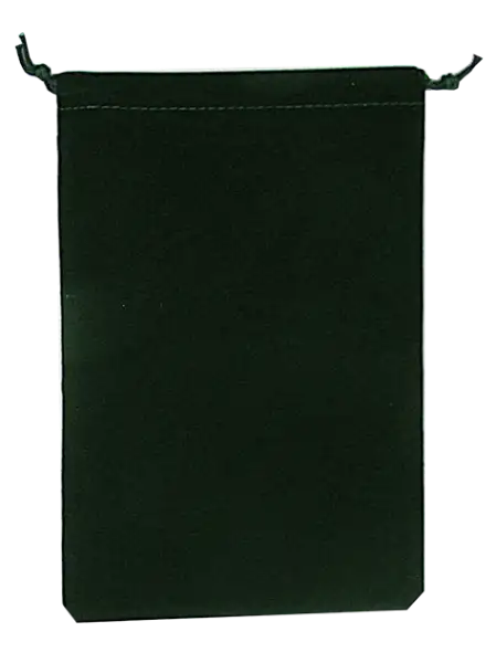 Velour Drawstring Pouch - 5x7.5 Green