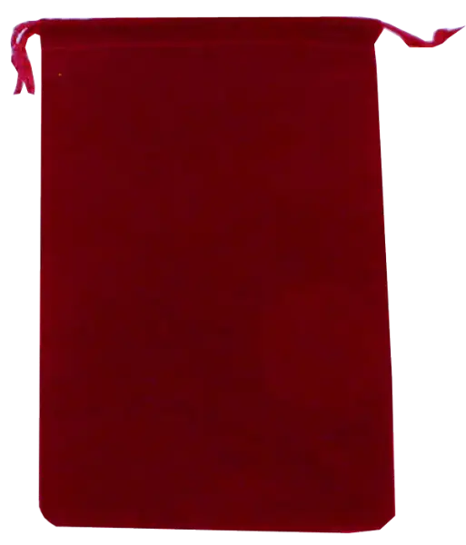 Velour Drawstring Pouch - 5x7.5 Red