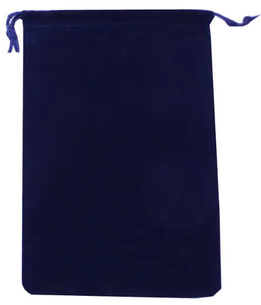 Velour Drawstring Pouch - 5x7.5 Navy Blue