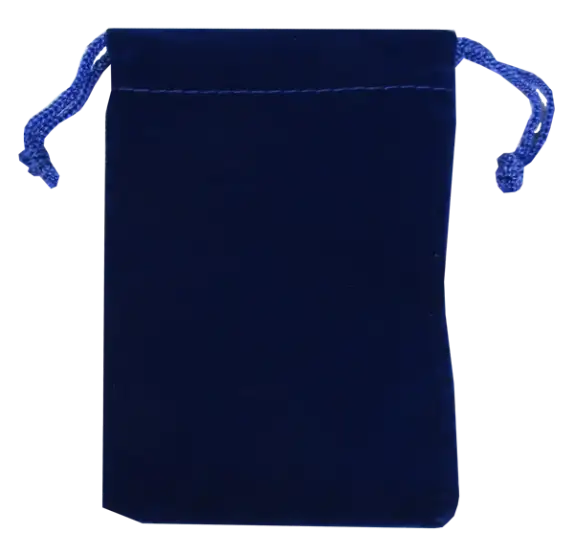 Velour Drawstring Pouch - 5x7.5 Royal Blue