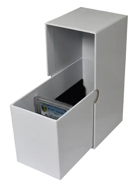 NGC and PCGS Slab Storage Box - Holds 10 Certified Coins (White)