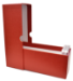 Single Row Slab or Crown Box - 8.25" - Red - 2166