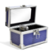 Falcon Series 10 Slab Box - Clear Top - Blue