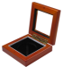 Guardhouse 3.87x3.87 Glass-top Wood Display Box - Holds Medium Sized Capsule