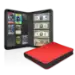 Zipper Binder with 3 Ring Clip - Red