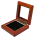 Guardhouse 3.87x3.87 Glass-top Wood Display Box - Holds Small Sized Capsule