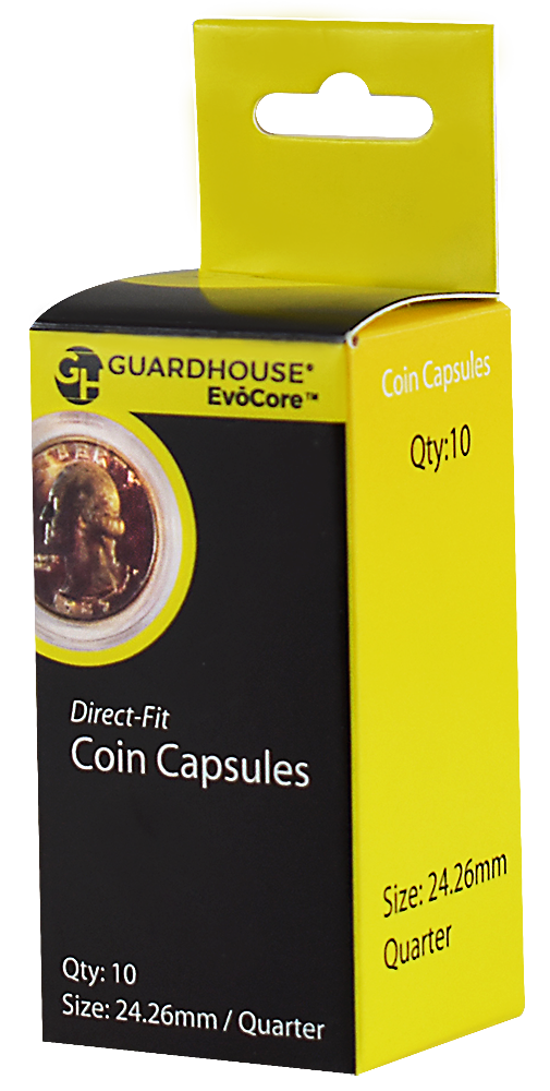#7881624 GuardHouse Quarter 24.3 mm Direct Fit Capsules,10 per Box 