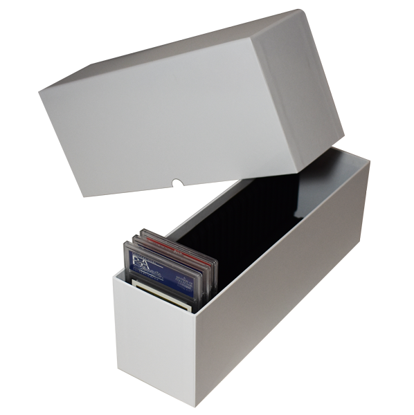 storage box for graded cards 4 Row Graded Card Case Storage Box for 150 Graded Sports Trading Cards Fireproof