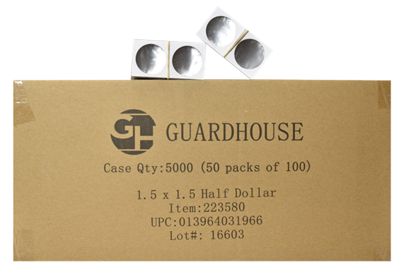 Guardhouse 1.5x1.5 Half Dollar - 100/Bundle