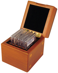 Wood Display Box (The Mini)  - 5 NGC or PCGS slabs