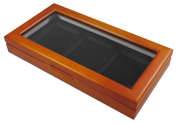 Wood Glass-top Display Slab Box - 3 Slab Universal