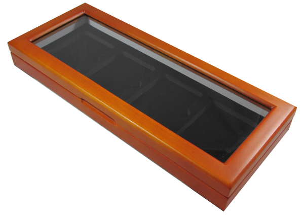 Wood Glass-top Display Slab Box - 4 Slab Universal