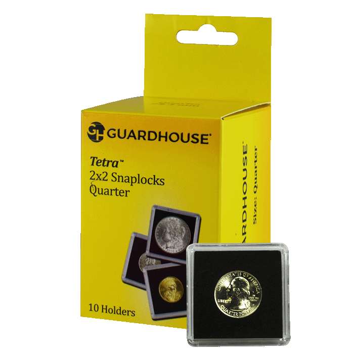 Quarter 2x2 Tetra Snaplock Coin Holder - 10 per pack