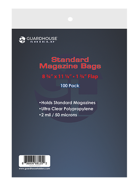 Shield Bag for Standard Magazines - 8 3/4 x 11 1/8 + 1 3/4 flap