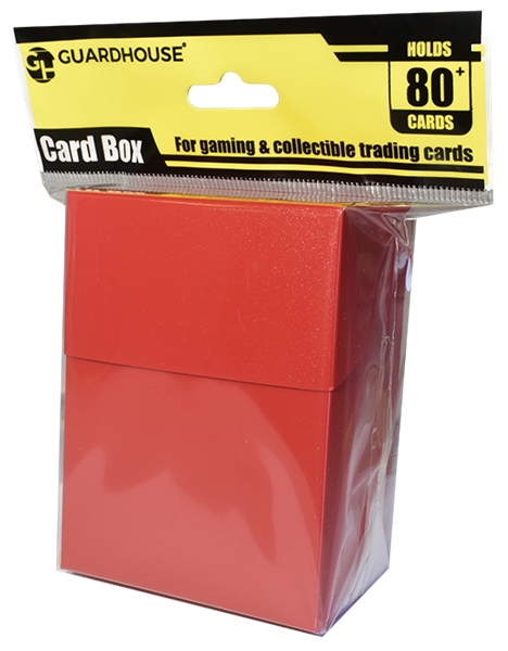 Flip-top Card Box with Header Card - Red