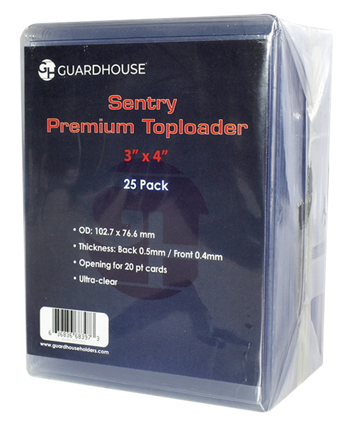 Sentry 3x4 Premium Toploader - 20pt Cards