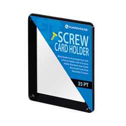 1 Card Screw Card Holder 35pt - Black Border