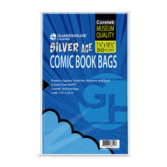 Coretek Comic Book Bag (2mil BOPET) - Silver