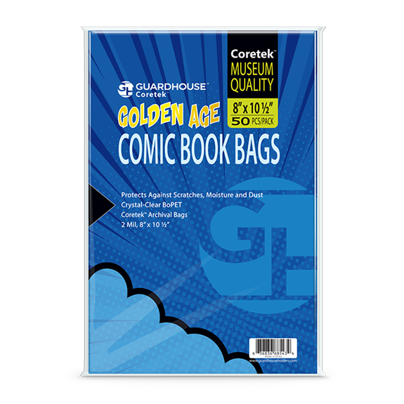 Coretek Comic Book Bag (2mil BOPET) - Golden