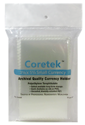 Coretek Small Currency Sleeve 5 1/4 x 3 1/8 - 50 pack