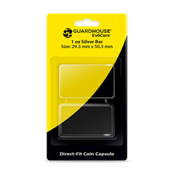 1 oz Silver Bar Direct Fit Guardhouse Capsule - Retail Card