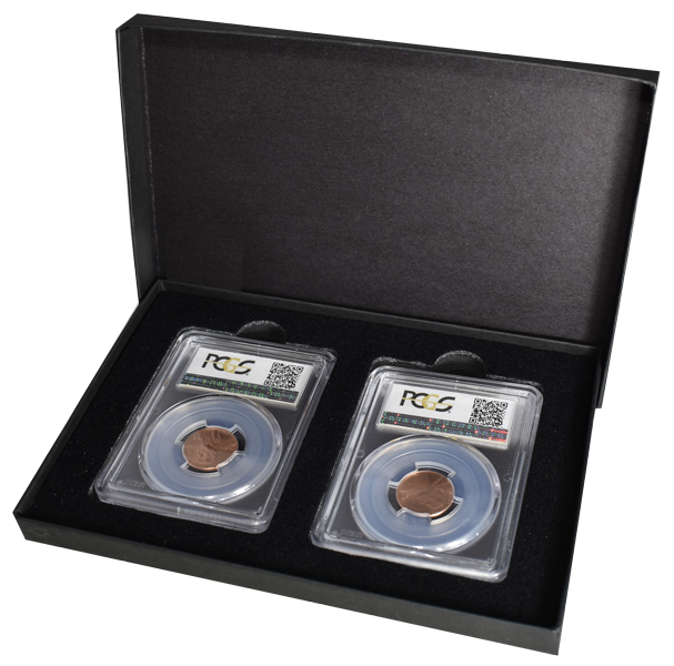 2 Slab Paperboard Certified Coin Gift Box