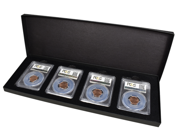 4 Slab Paperboard Certified Coin Gift Box
