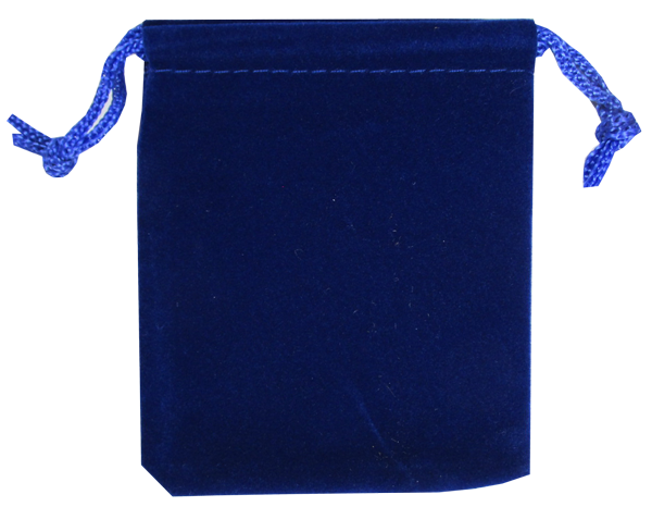 Velour Drawstring Pouch - 2.75x3.25 Royal Blue