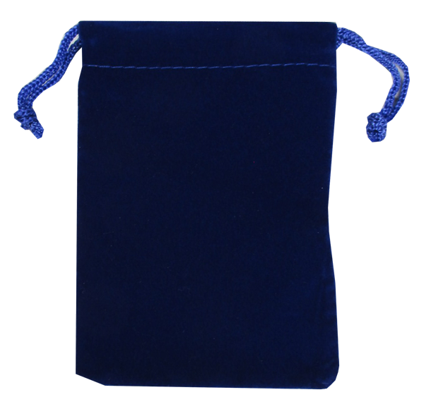 Velour Drawstring Pouch - 3x4.25 Royal Blue