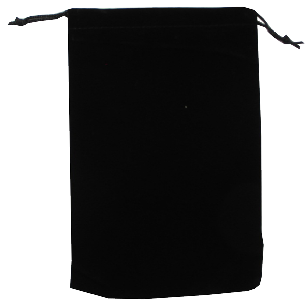 Velour Drawstring Pouch - 5x7.5 Black