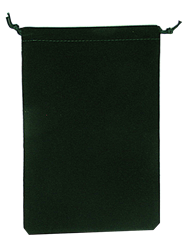 Velour Drawstring Pouch - 5x7.5 Green