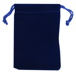 Velour Drawstring Pouch - 5x7.5 Royal Blue