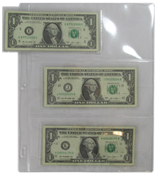 3-Pocket Side-Loading Currency Page 100/pack
