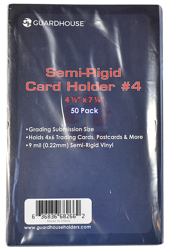 Guard House Card Storage Guardhouse Semi-Rigid Card Sleeve #4 (.22)