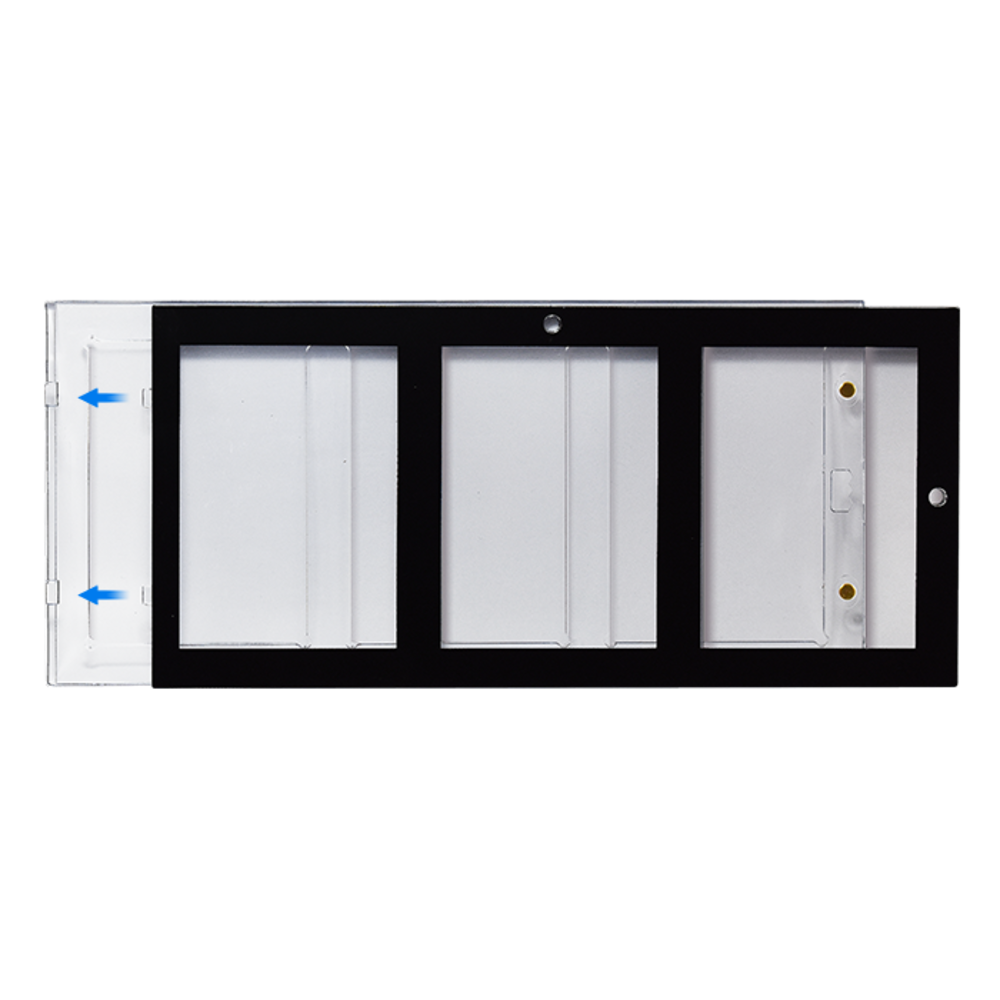 Guard House Card Storage 3 Card Magnetic Card Holder - Black Borders