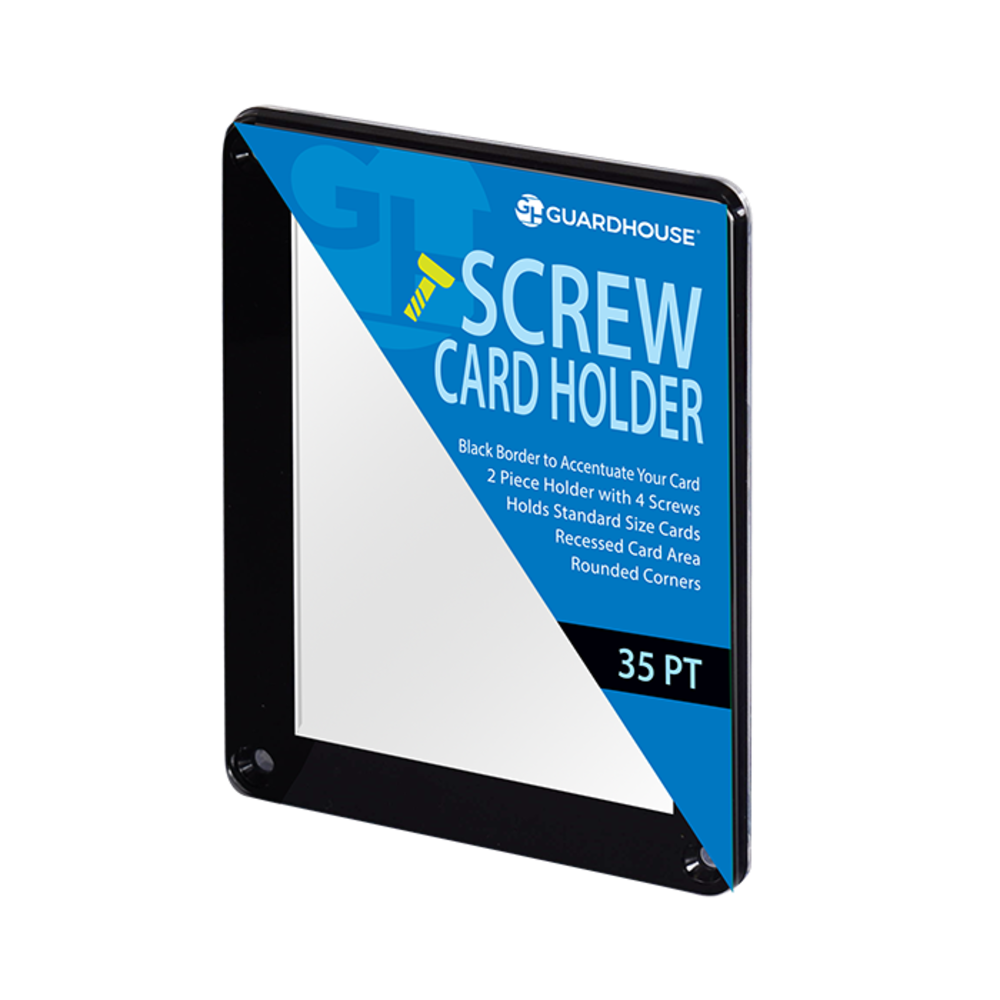 Guard House Card Storage 1 Card Screw Card Holder 35pt - Black Border