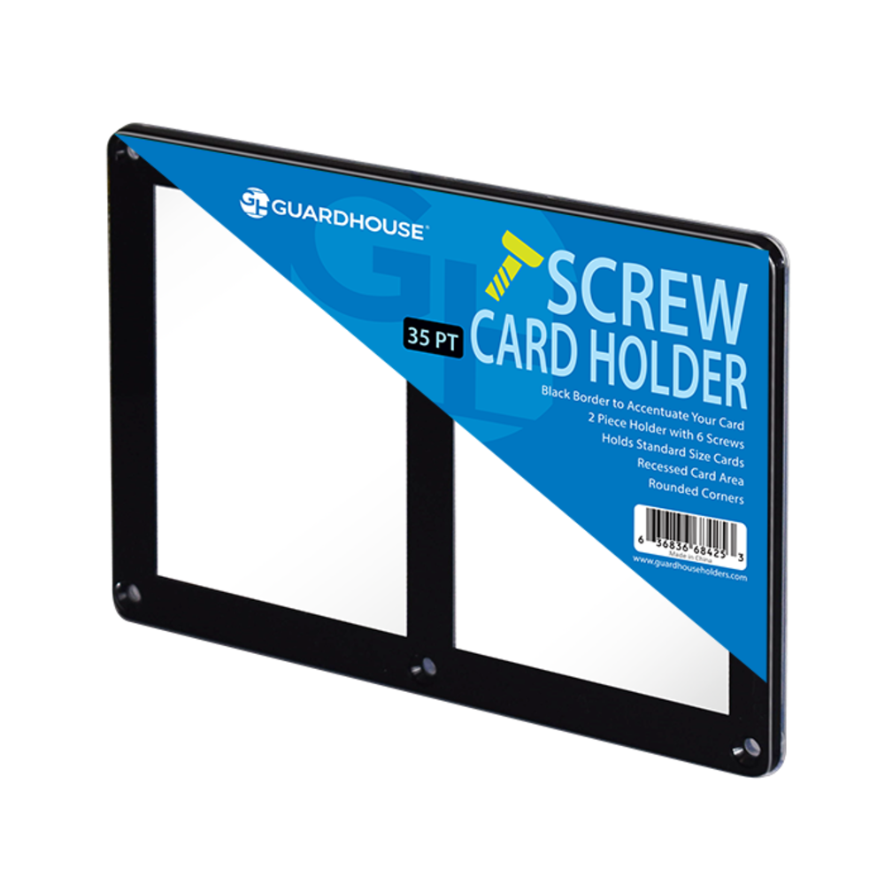 Guard House Card Storage 2 Card Screw Card Holder 35pt - Black Border